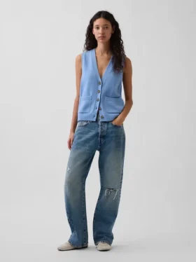 Gilet à poches 100 % coton