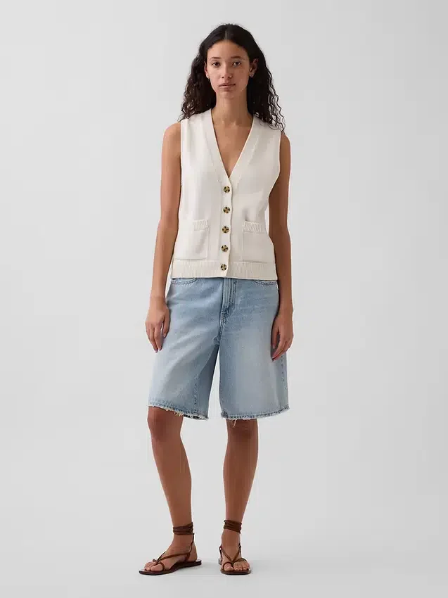 Gilet à poches 100 % coton