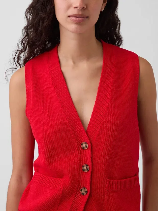 Gilet à poches 100 % coton