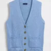 Gilet à poches 100 % coton