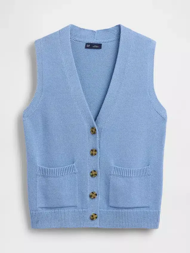 Gilet à poches 100 % coton