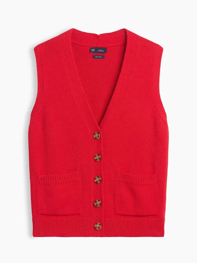 Gilet à poches 100 % coton
