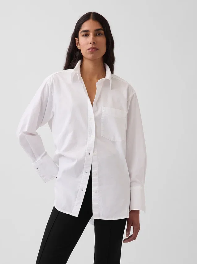 Grande chemise en coton bio Oxford