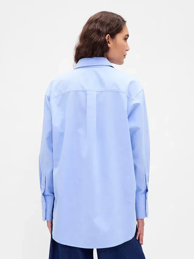 Grande chemise en coton bio Oxford