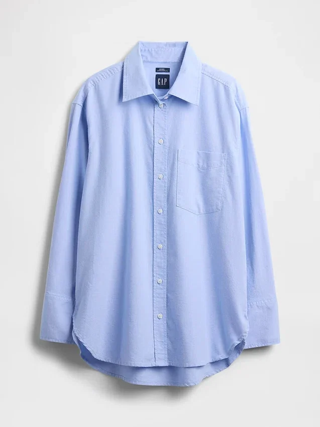 Grande chemise en coton bio Oxford