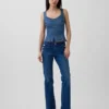 Haut ajusté en denim à basque