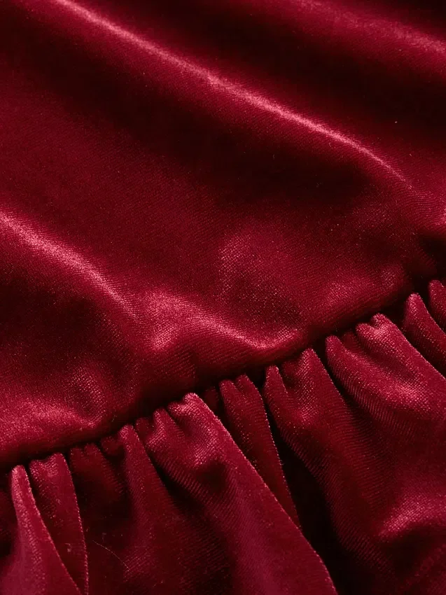 Haut à basque en velours pour enfant