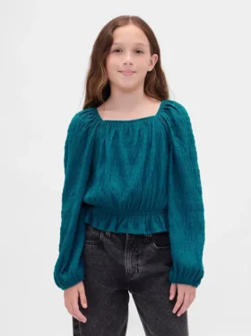 Haut à basque froissé pour enfant