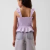 Haut à basque smocké en gaze de coton pour enfant