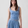Haut bustier court à œillets