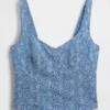 Haut bustier court à œillets