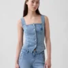 Haut corset en denim