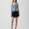 Haut corset en denim