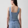 Haut corset en denim