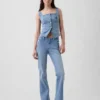 Haut corset en denim