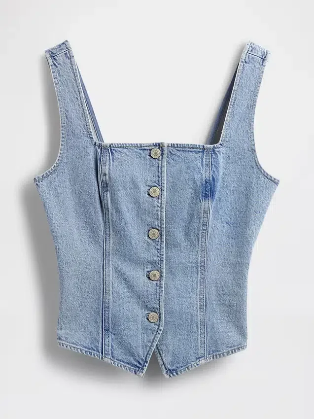 Haut corset en denim