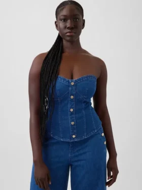 Haut corset en denim GAP × Hfr par Atelier Ndigo