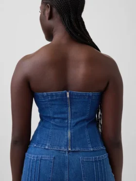 Haut corset en denim GAP × Hfr par Atelier Ndigo
