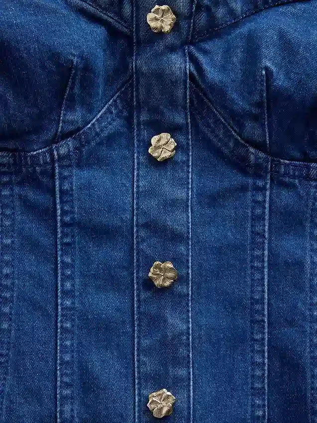 Haut corset en denim GAP × Hfr par Atelier Ndigo