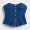 Haut corset en denim GAP × Hfr par Atelier Ndigo