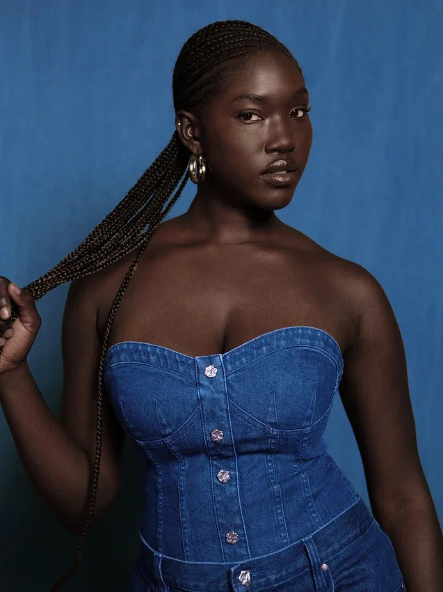 Haut corset en denim GAP × Hfr par Atelier Ndigo