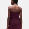 Haut corset sans bretelles en tissu bistretch