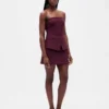 Haut corset sans bretelles en tissu bistretch