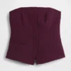Haut corset sans bretelles en tissu bistretch