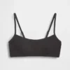 Haut de bikini à encolure dégagée en maille côtelée