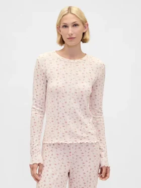 Haut de pyjama en pointelle