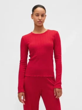 Haut de pyjama en pointelle