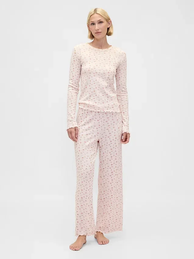 Haut de pyjama en pointelle