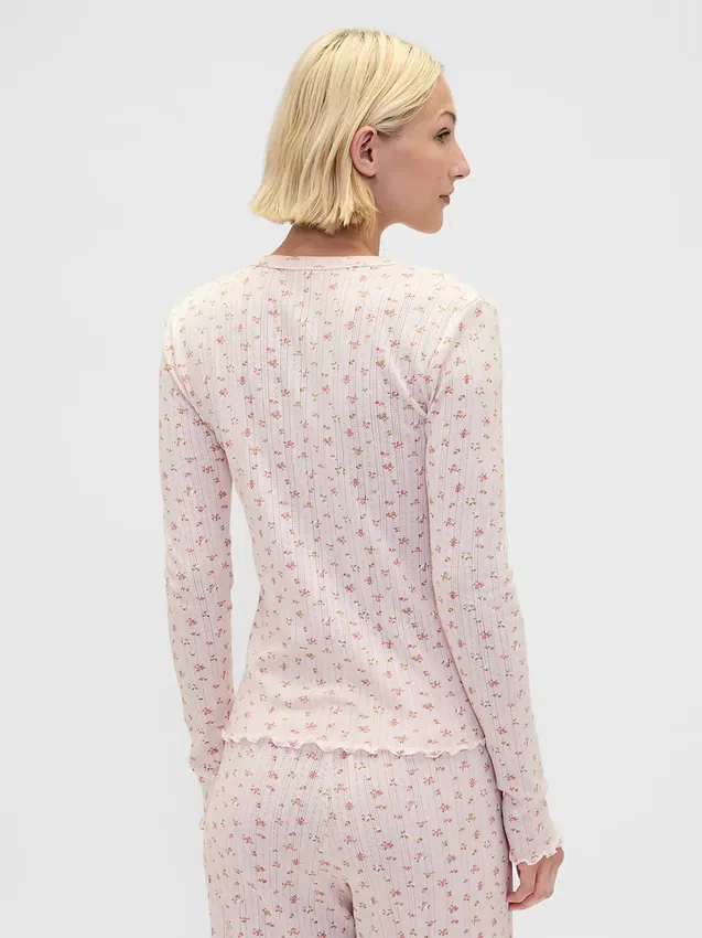Haut de pyjama en pointelle