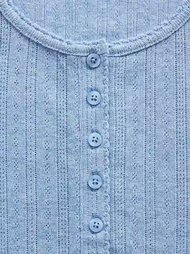 Haut de pyjama Henley en maille pointelle GAP × Summer Fridays