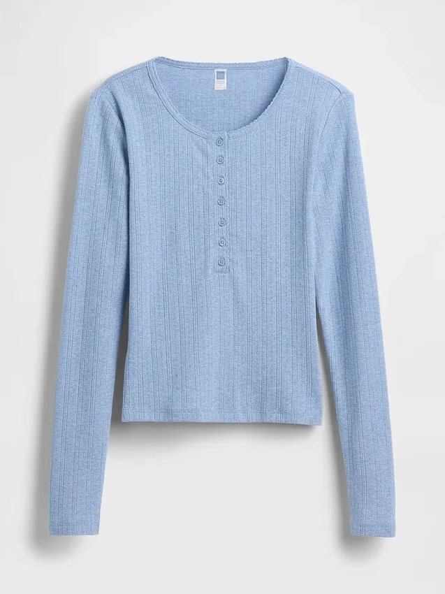 Haut de pyjama Henley en maille pointelle GAP × Summer Fridays