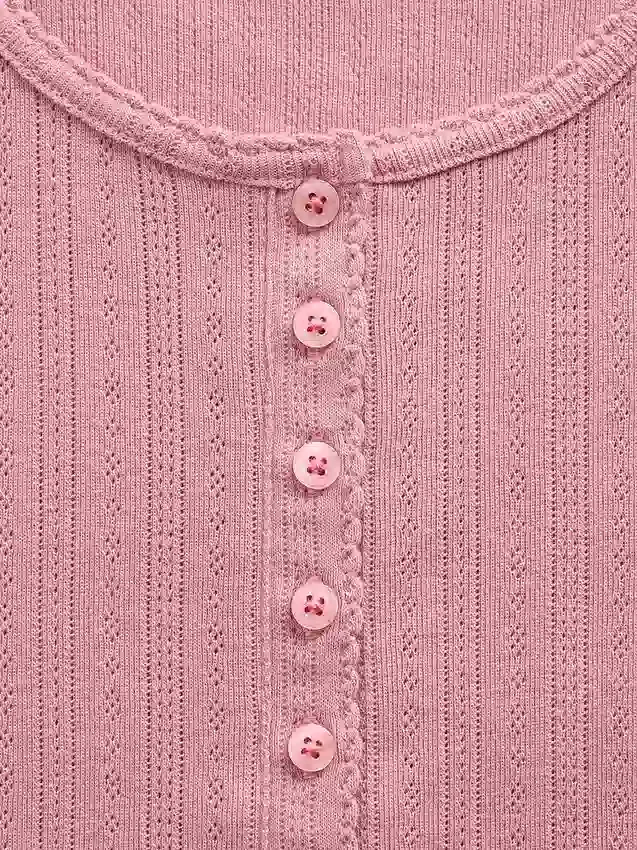 Haut de pyjama Henley en maille pointelle GAP × Summer Fridays