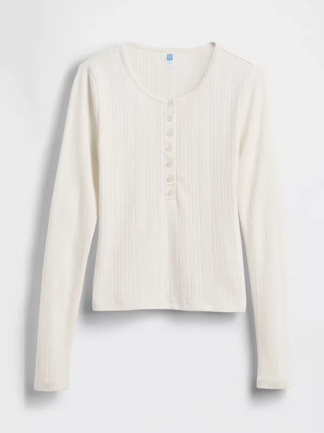 Haut de pyjama Henley en maille pointelle GAP × Summer Fridays