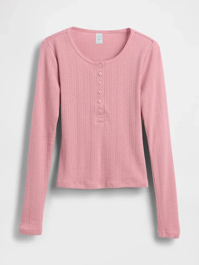 Haut de pyjama Henley en maille pointelle GAP × Summer Fridays