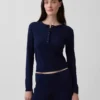 Haut de pyjama léger CashSoft en pointelle à motif cœur