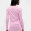 Haut de pyjama léger CashSoft en pointelle à motif cœur