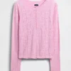 Haut de pyjama léger CashSoft en pointelle à motif cœur
