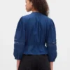 Haut en voile à bordure en dentelle