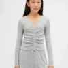 Haut froncé en maille côtelée Softspun pour enfants