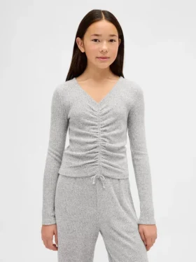 Haut froncé en maille côtelée Softspun pour enfants