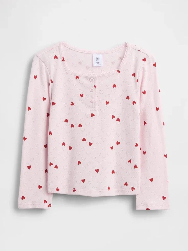 Haut Henley en pointelle pour Bébé & Enfant