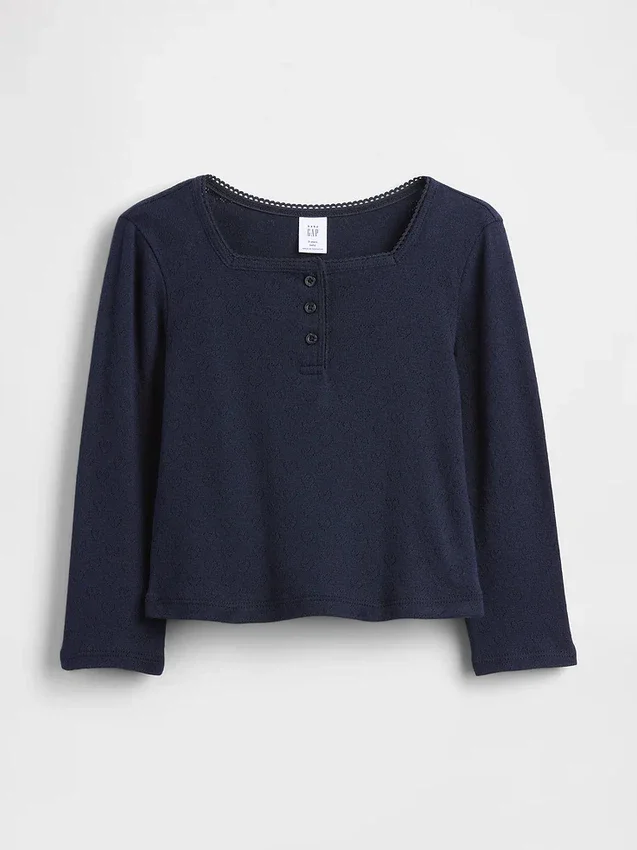 Haut Henley en pointelle pour Bébé & Enfant