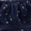 Haut à manches bouffantes et bordures en dentelle pour enfants