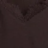 Haut moderne à bordures en dentelle