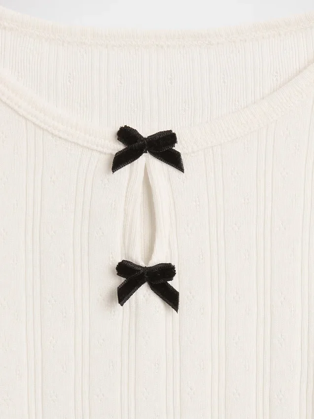 Haut à nœud en pointelle pour Bébé & Enfant
