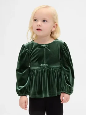 Haut à nœud en velours pour Bébé & Enfant